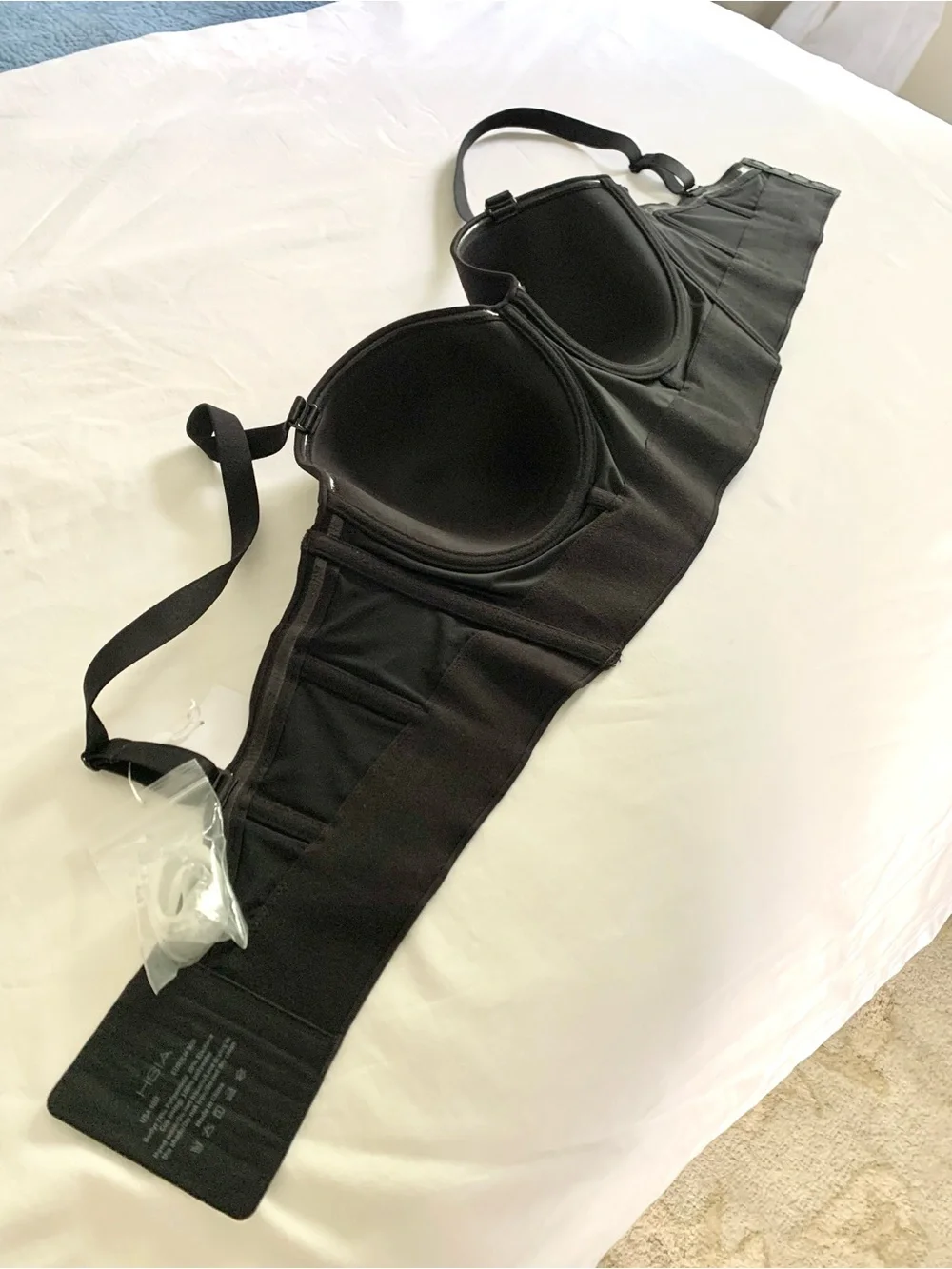 HSIA Longline Strapless Bra Black 40D